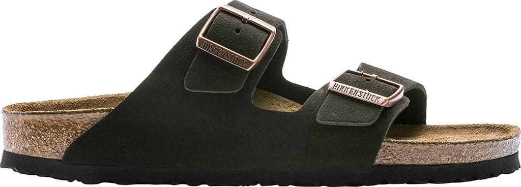 Image de produit pour Sandales Arizona Lit de pied souple cuir suède [Étroite] - Unisexe
