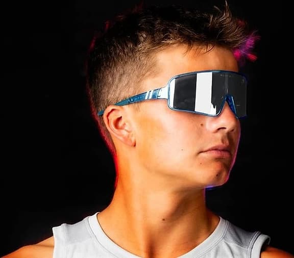 Product gallery image number 7 for product Eclipse Deep Blue Sunglasses - Unisex