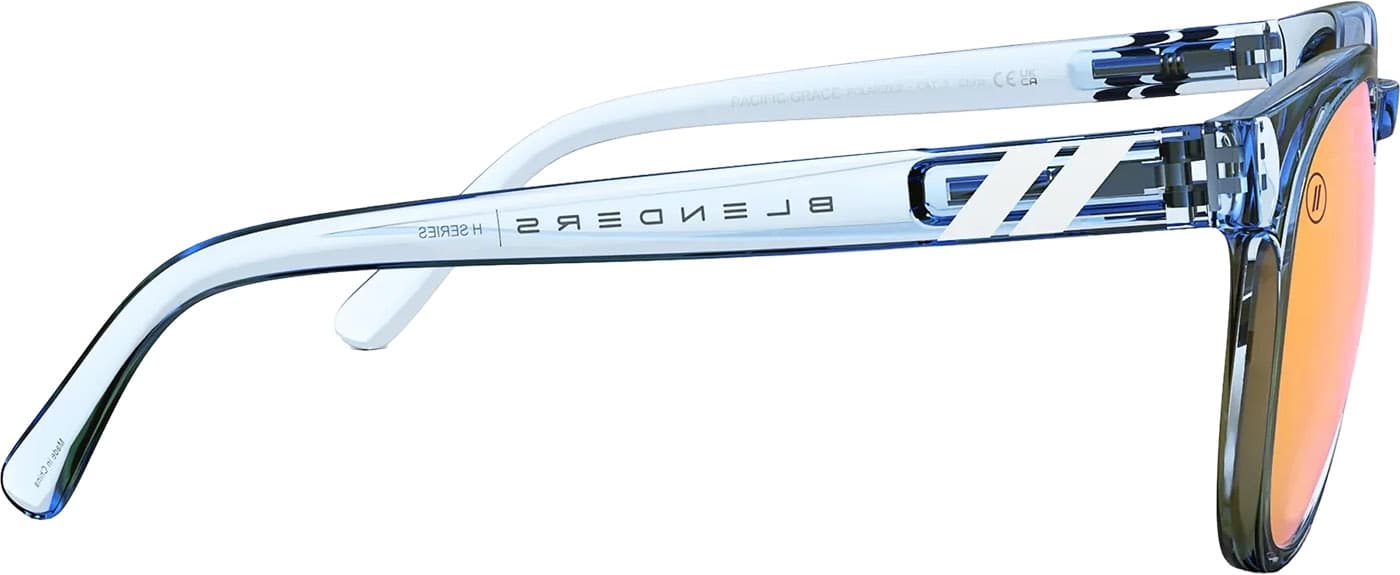 Product gallery image number 3 for product H Series Pacific Grace Sunglasses - Blue - Pink Polarized Lens - Women's