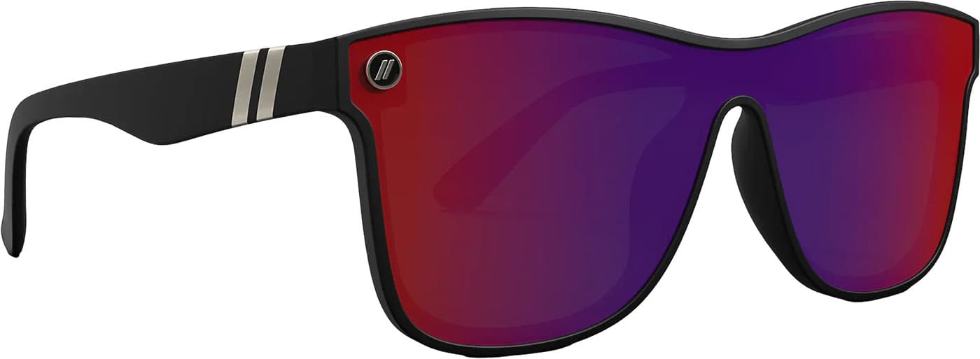 Product gallery image number 2 for product Millenia X2 Crimson Night Sunglasses - Black - Red Polarized Lens - Unisex