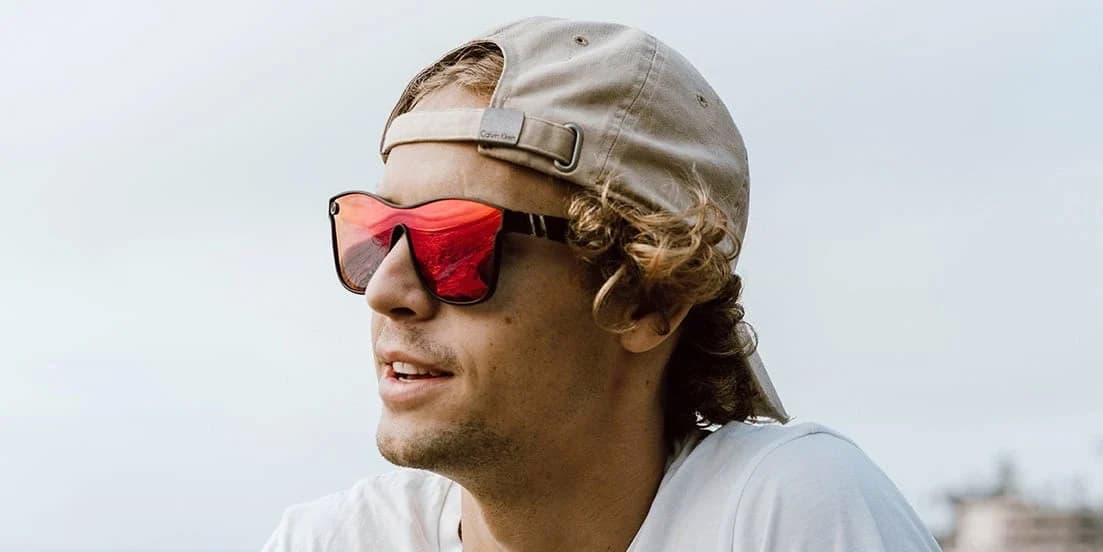 Product gallery image number 7 for product Millenia X2 Crimson Night Sunglasses - Black - Red Polarized Lens - Unisex