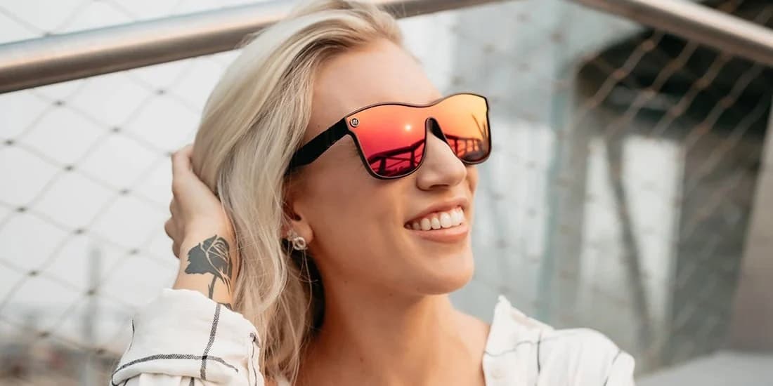 Product gallery image number 8 for product Millenia X2 Crimson Night Sunglasses - Black - Red Polarized Lens - Unisex
