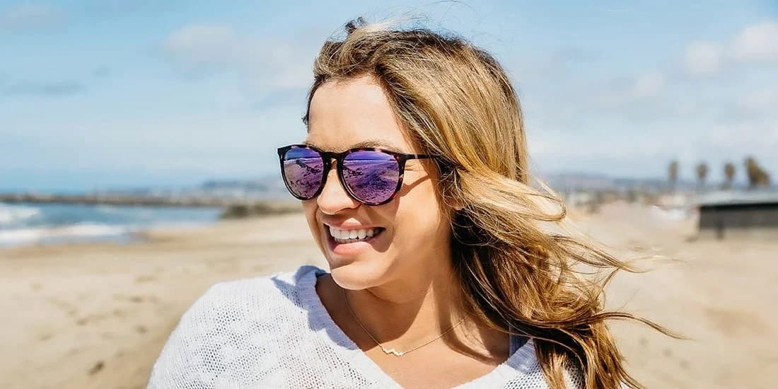 Product gallery image number 3 for product North Park Rosemary Beach Sunglasses - Purple Tortoise - Violet Polarized Lens - Women's