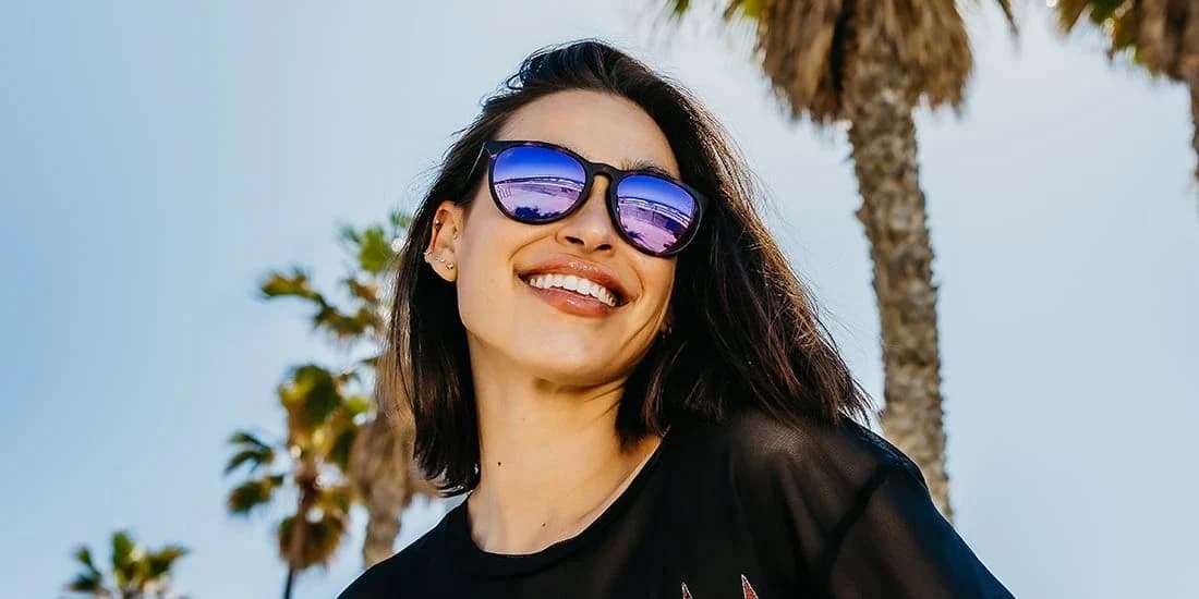 Product gallery image number 2 for product North Park Rosemary Beach Sunglasses - Purple Tortoise - Violet Polarized Lens - Women's