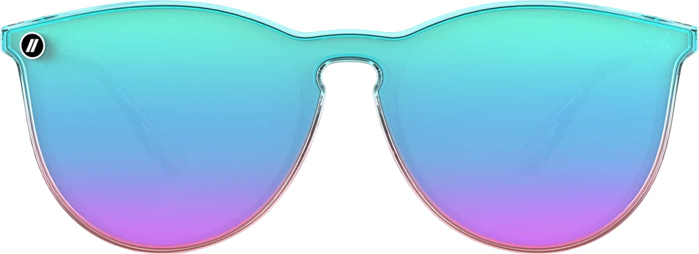 Product image for North Park X2 Nora Rad Sunglasses - Clear - Blue Rainbow Polarized Lens - Unisex