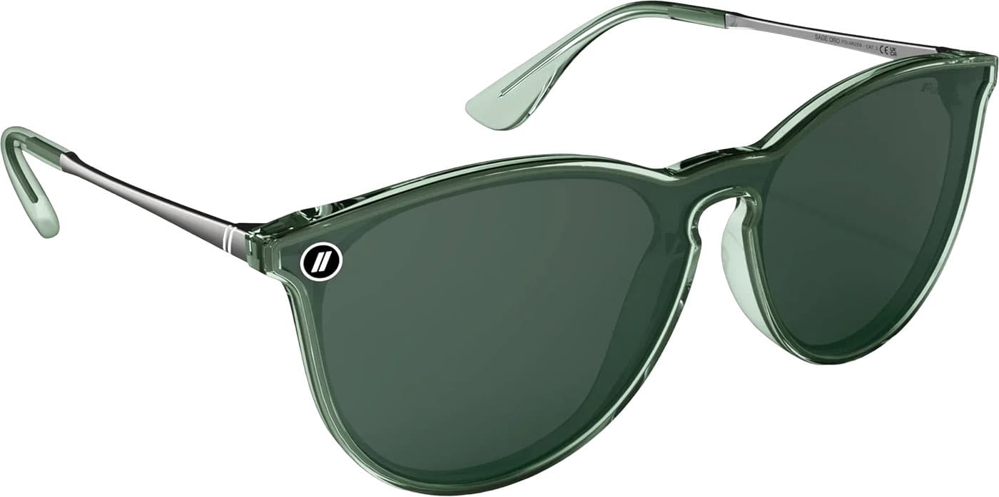 Product gallery image number 4 for product North Park X2 Sage Oro Sunglasses - Gloss Crystal Sage - Sage Polarized Lens - Unisex