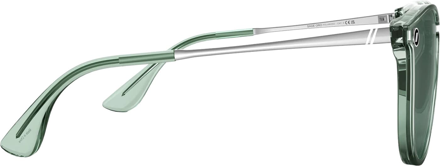 Product gallery image number 5 for product North Park X2 Sage Oro Sunglasses - Gloss Crystal Sage - Sage Polarized Lens - Unisex