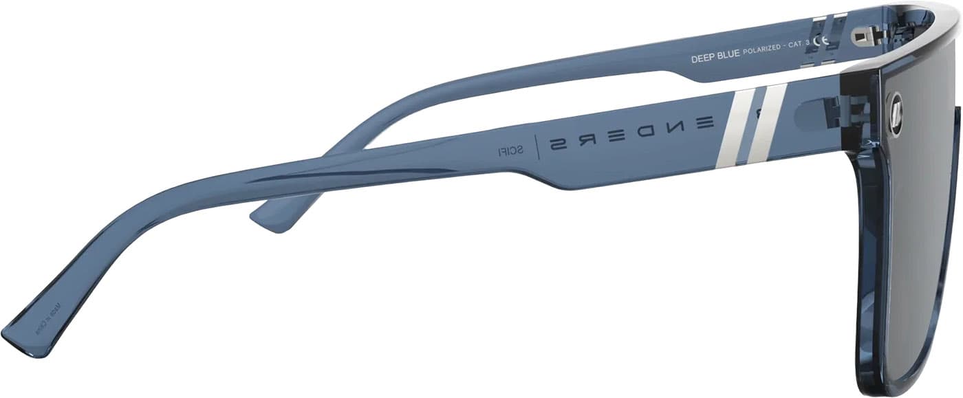 Product gallery image number 8 for product SciFi Deep Blue Sunglasses - Gloss Crystal Blue - Smoke Mirror Polarized Lens - Unisex