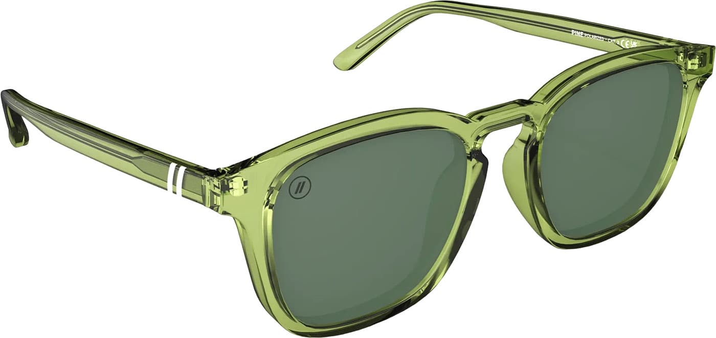 Product gallery image number 7 for product Sydney Pine Sunglasses - Gloss Crystal Green - G15 Polarized Lens - Unisex