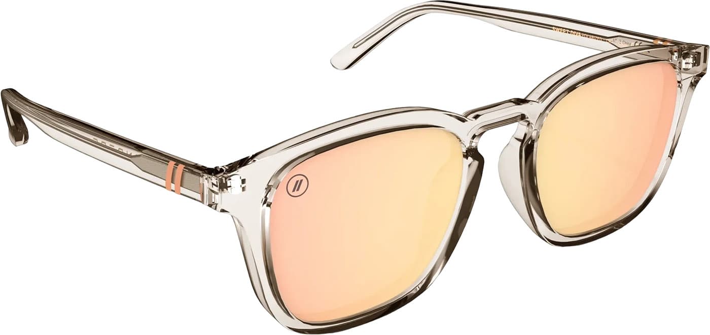 Product gallery image number 3 for product Sydney Sweet Diva Sunglasses - Clear - Pink Polarized Lens - Unisex