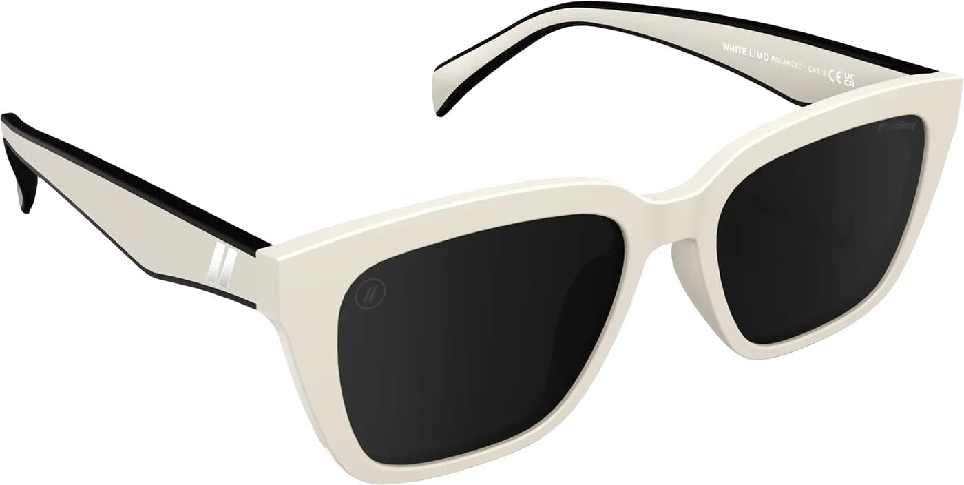 Product gallery image number 4 for product Mave White Limo Sunglasses - Gloss White - Smoke PC Polarized Lens - Unisex