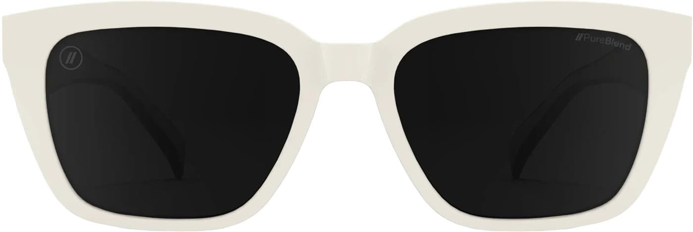 Product image for Mave White Limo Sunglasses - Gloss White - Smoke PC Polarized Lens - Unisex