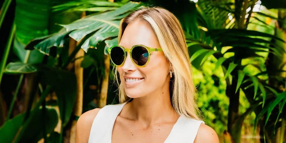 Product gallery image number 3 for product Coastal X2 Spark Lime Sunglasses - Gloss Lime - Smoke PC Polarized Lens - Unisex