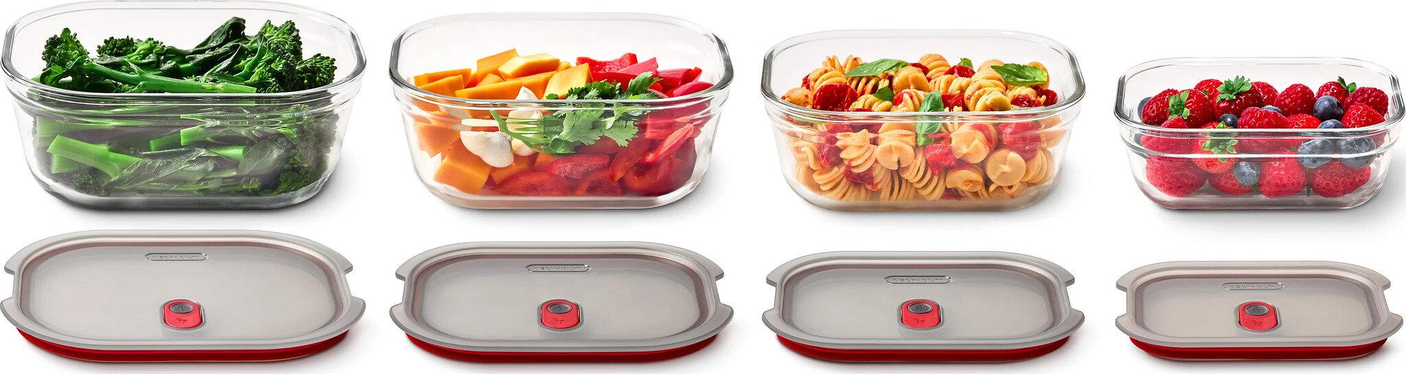 Product gallery image number 3 for product Glass Food Box Set X4