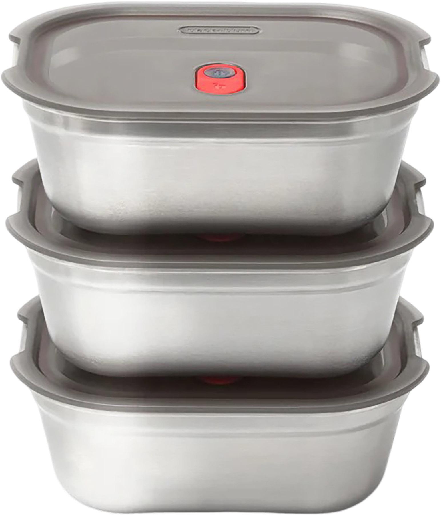 Product image for Set of 3 Steel Food Box - Medium