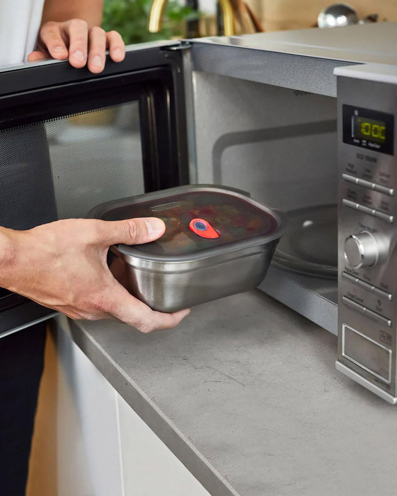 Product gallery image number 4 for product Set of 3 Steel Food Box - Small