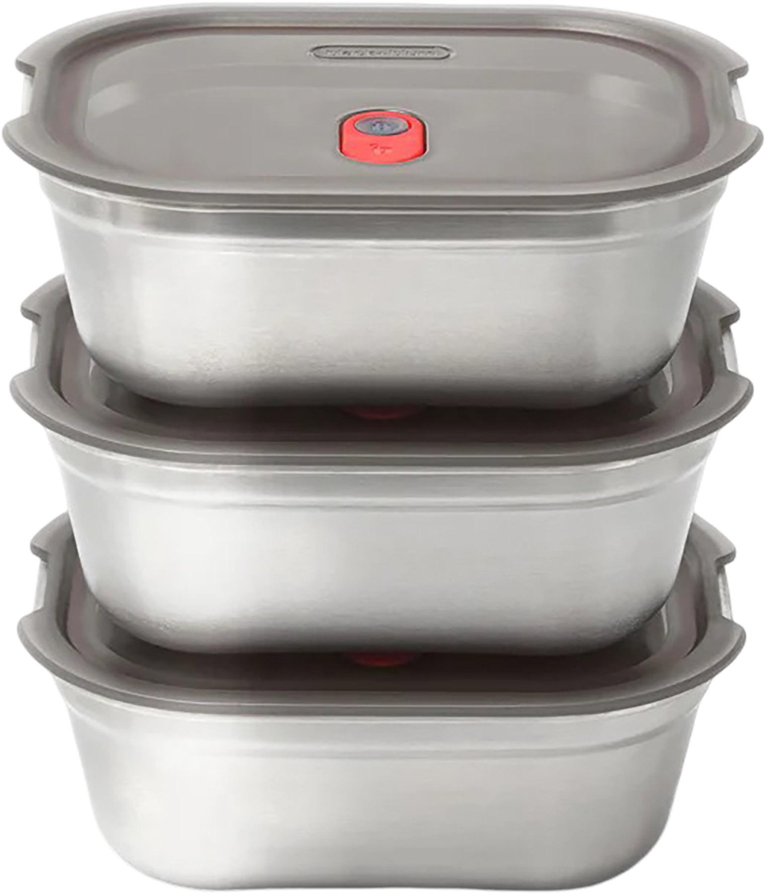 Product image for Set of 3 Steel Food Box - Small
