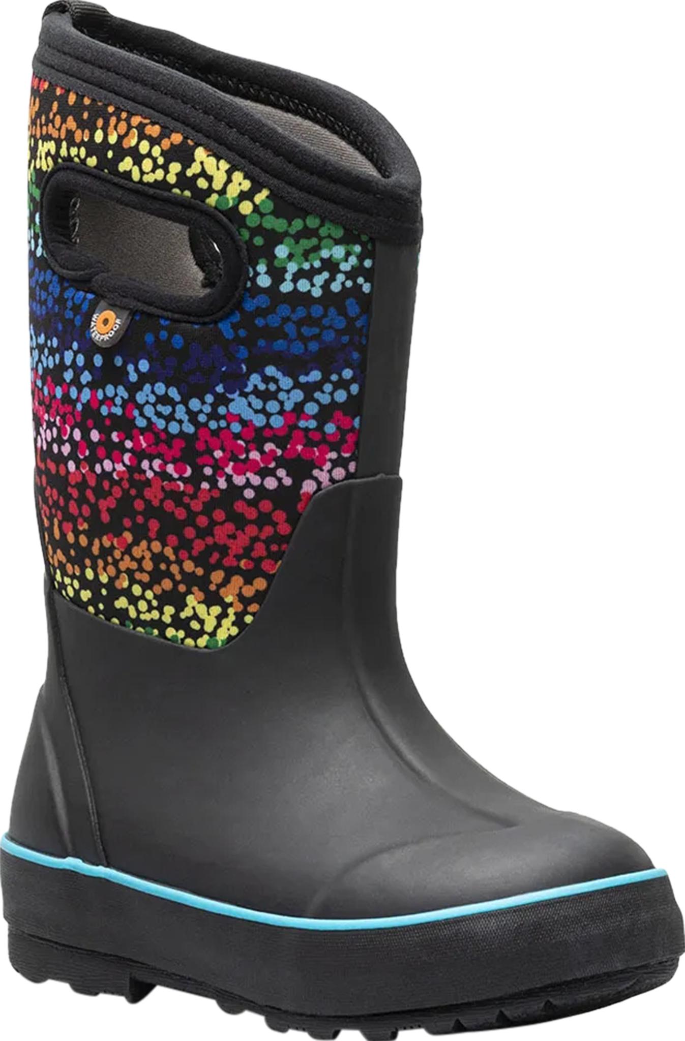Product gallery image number 2 for product Classic II Rainbow Dots Insulated Rain Boots - Kids