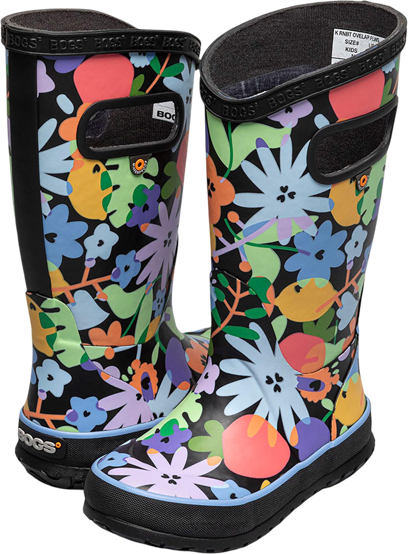 Product gallery image number 3 for product Overlap Flowers Rain Boots - Kids