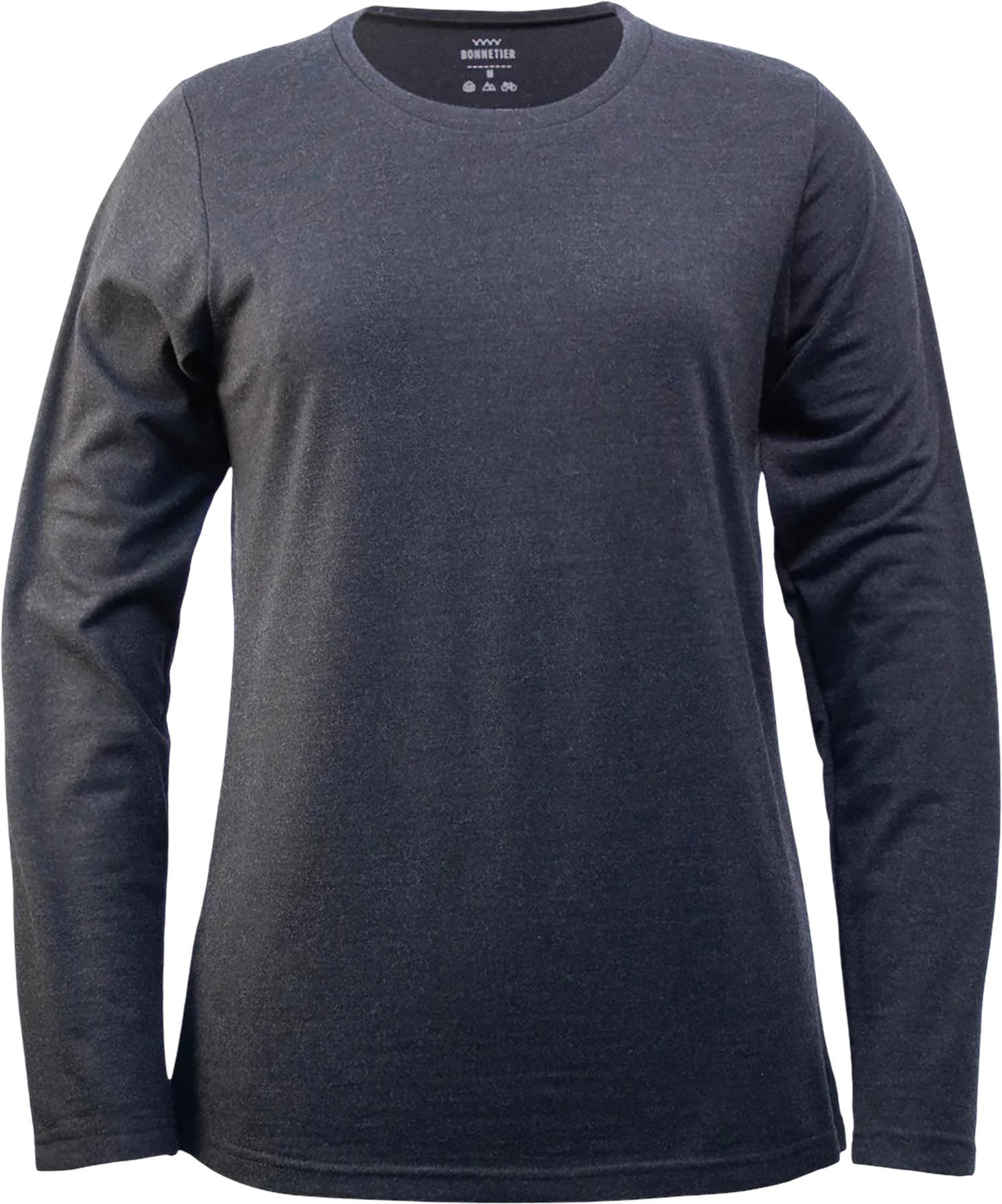 Image de produit pour T-shirt à manches longues en flanelle de laine mérinos- Femme