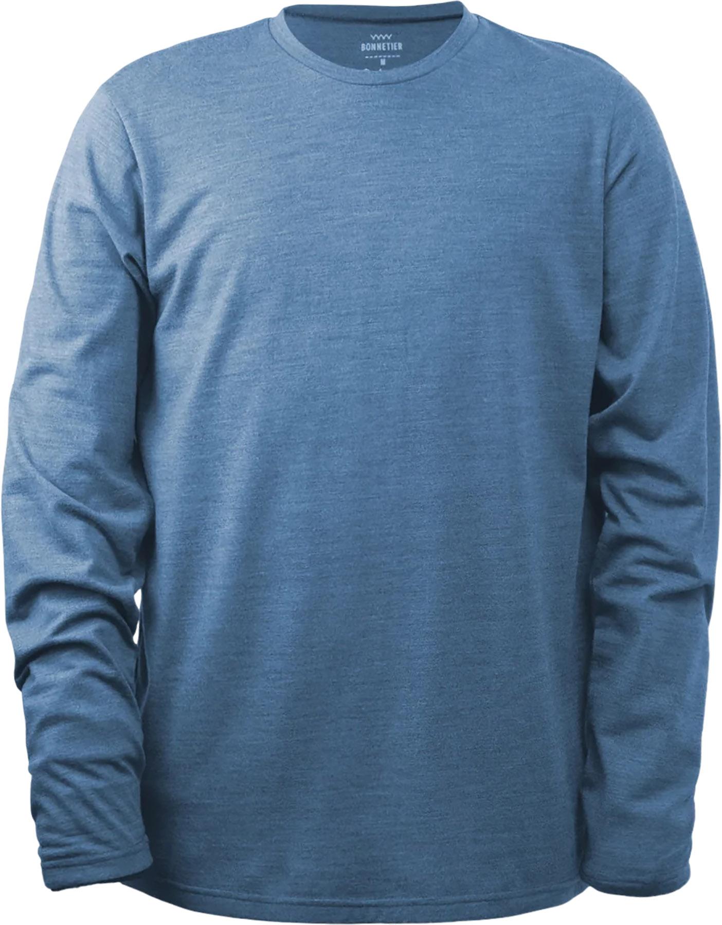 Image de produit pour T-shirt à manches longues en flanelle de laine mérinos- Homme