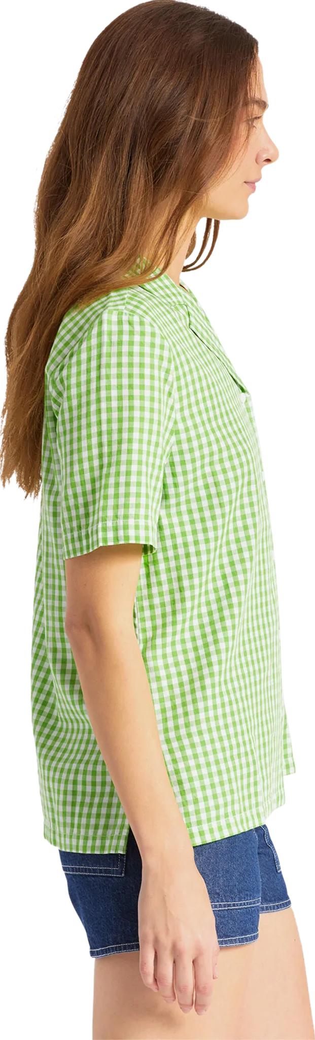 Product gallery image number 5 for product Bunker Gingham Boyfriend Short Sleeve Woven Button Up Shirt - Women's