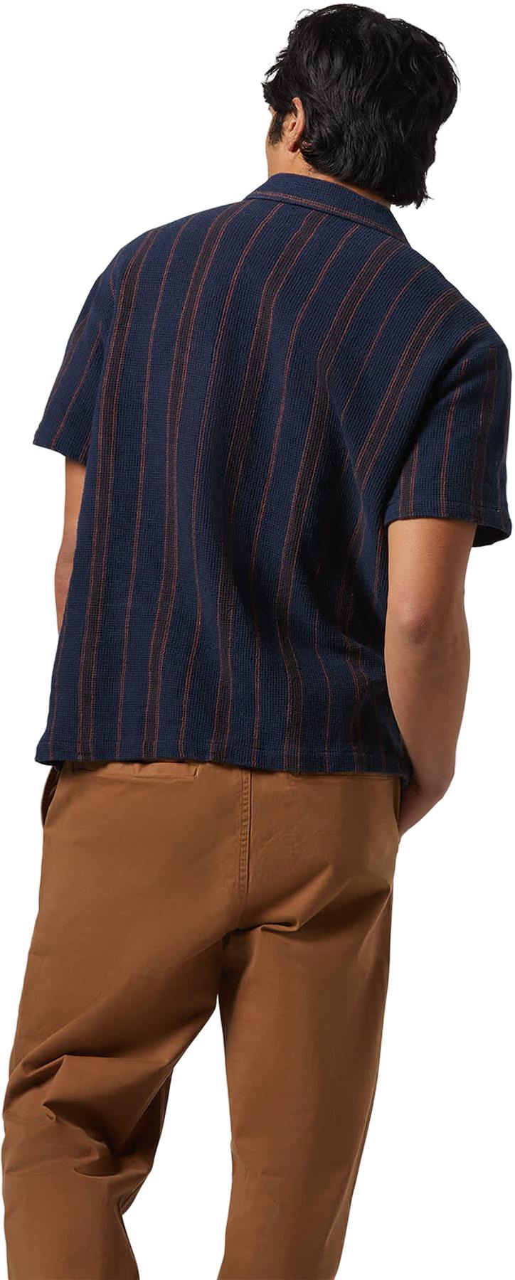 Product gallery image number 2 for product Bunker Waffle Stripe Short Sleeve Camp Collar Shirt - Men's