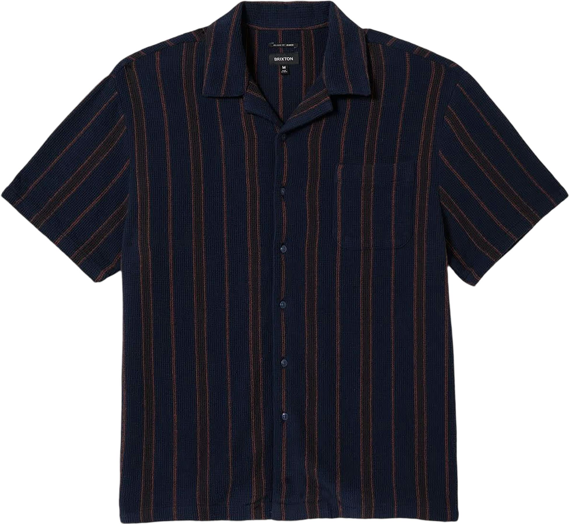 Product image for Bunker Waffle Stripe Short Sleeve Camp Collar Shirt - Men's
