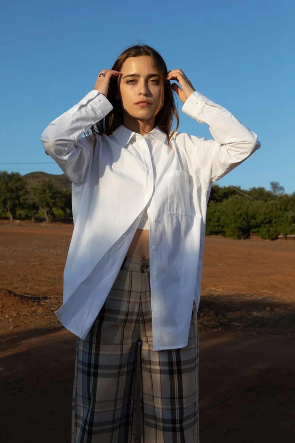 Product gallery image number 3 for product Sidney Oversized Long Sleeve Woven Overshirt - Women's