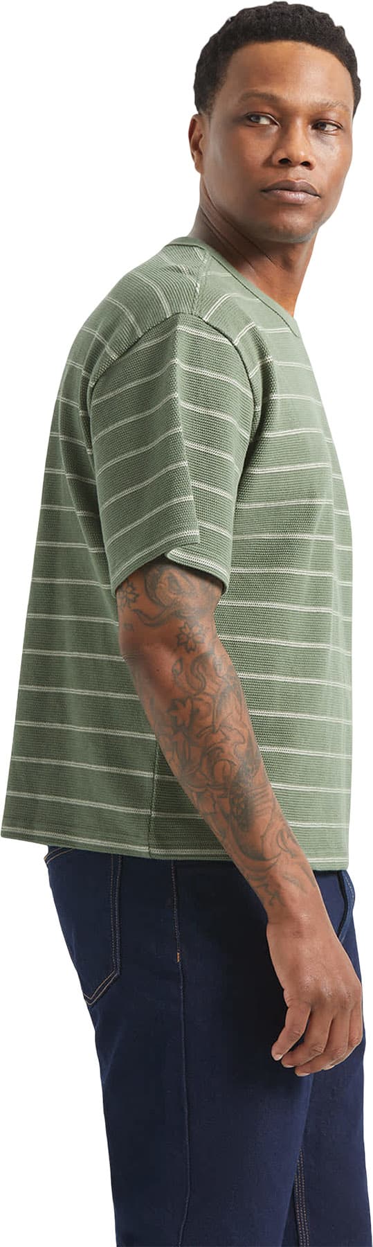 Numéro de l'image de la galerie de produits 8 pour le produit T-shirt en tricot piqué à coupe carrée et à manches courtes Shield - Homme
