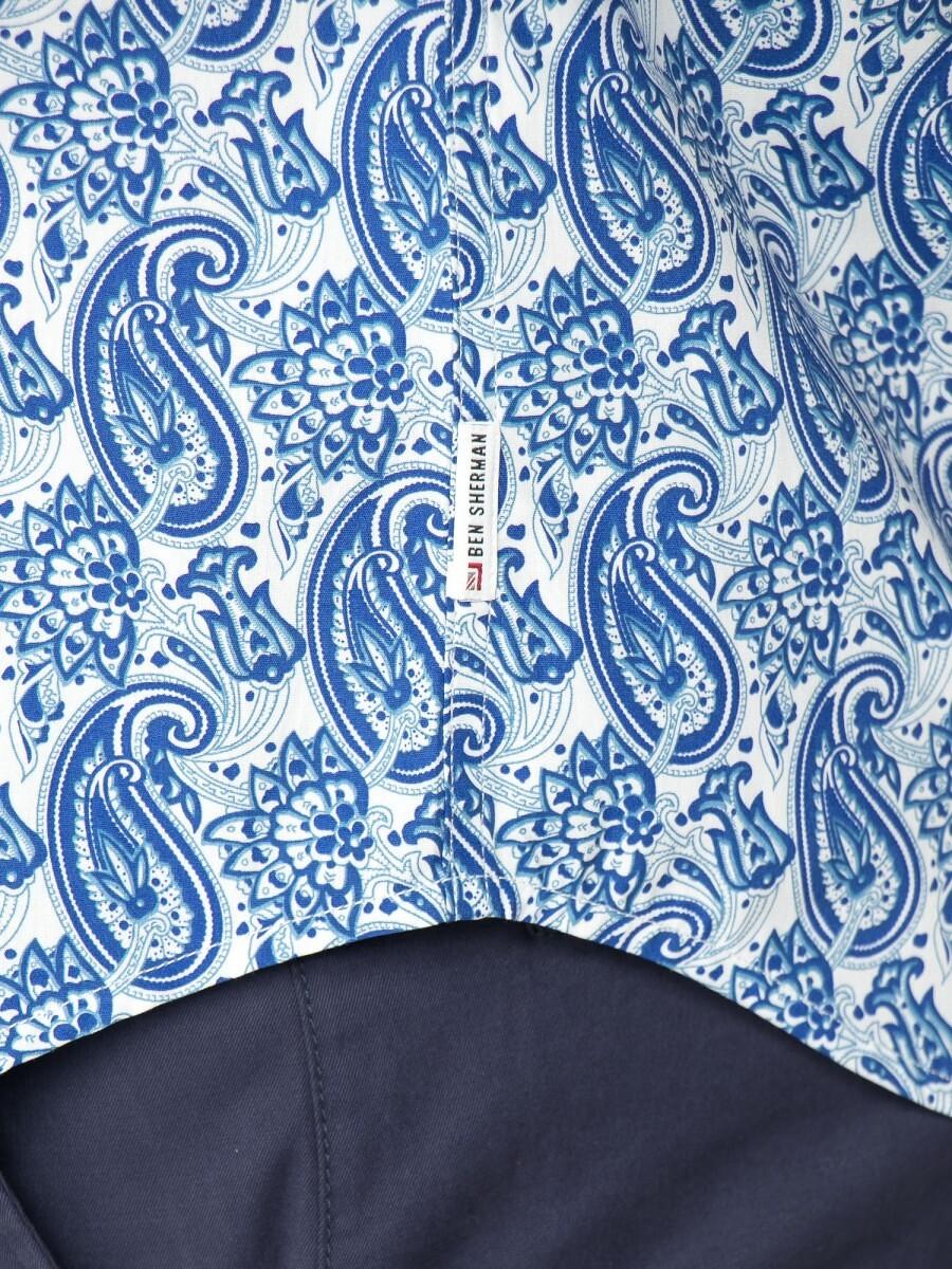Product gallery image number 7 for product Long Sleeve Linear Paisley Shirt - Men's