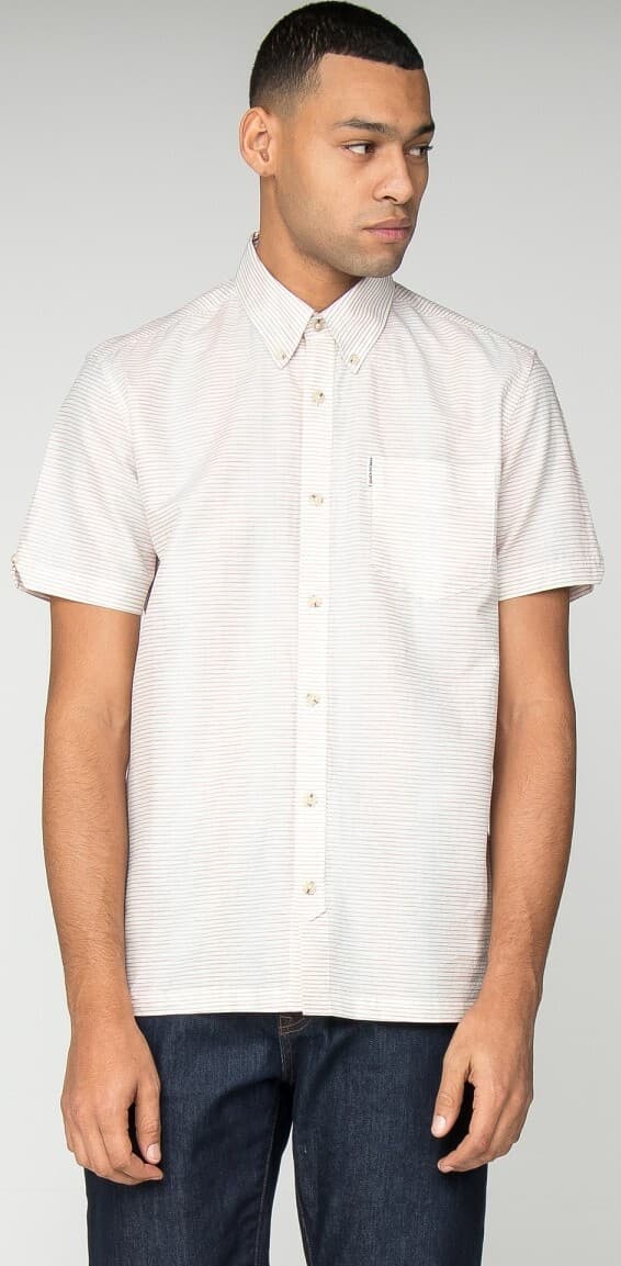 Product gallery image number 1 for product Short Sleeve Horizontal Stripe Shirt - Men's