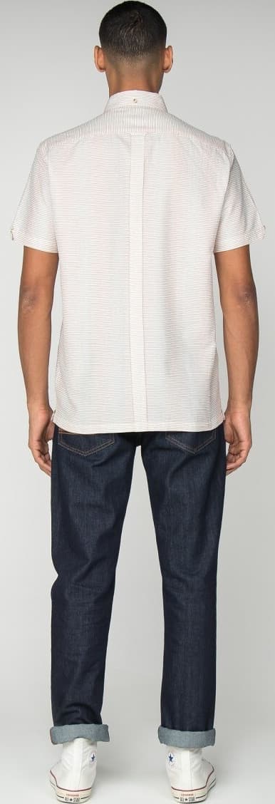 Product gallery image number 5 for product Short Sleeve Horizontal Stripe Shirt - Men's
