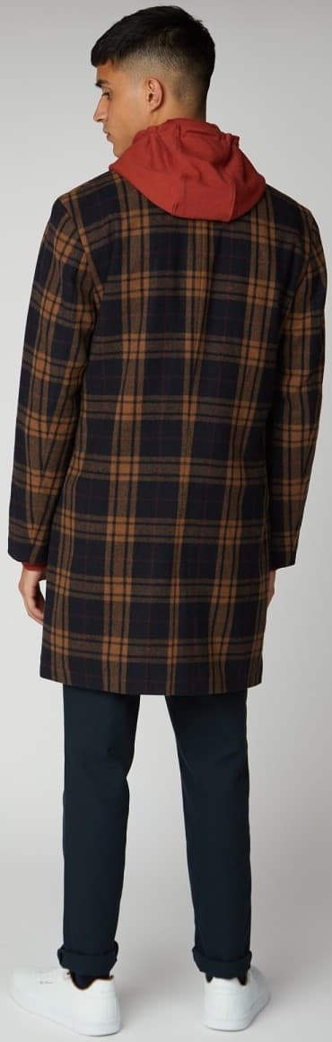 Product gallery image number 2 for product Check Long Tailored Coat - Men's