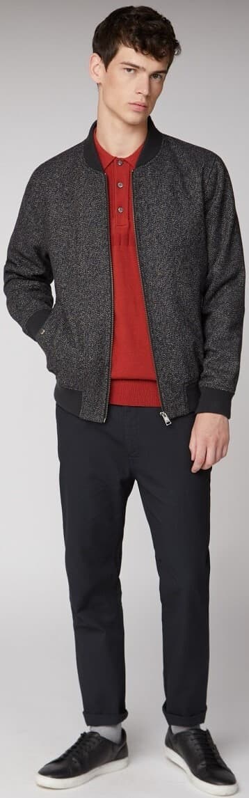 Numéro de l'image de la galerie de produits 4 pour le produit Manteau aviateur Herringbone Bomber - Homme