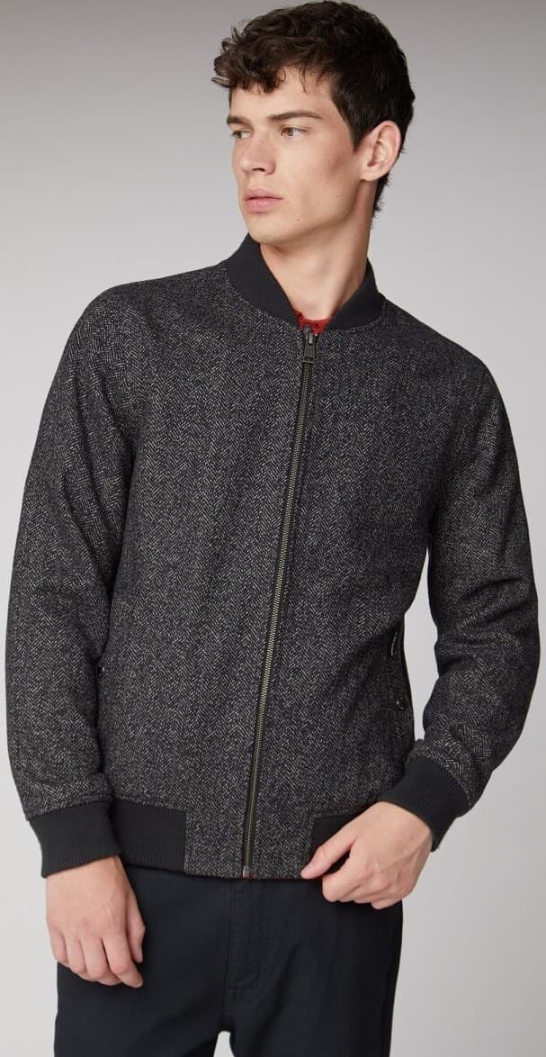 Numéro de l'image de la galerie de produits 1 pour le produit Manteau aviateur Herringbone Bomber - Homme