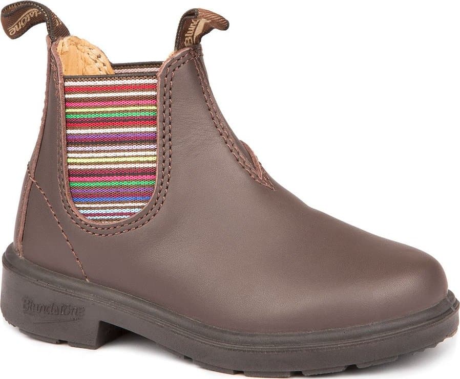Product gallery image number 3 for product 1413 - Brown Striped Elastic Boots - Kids
