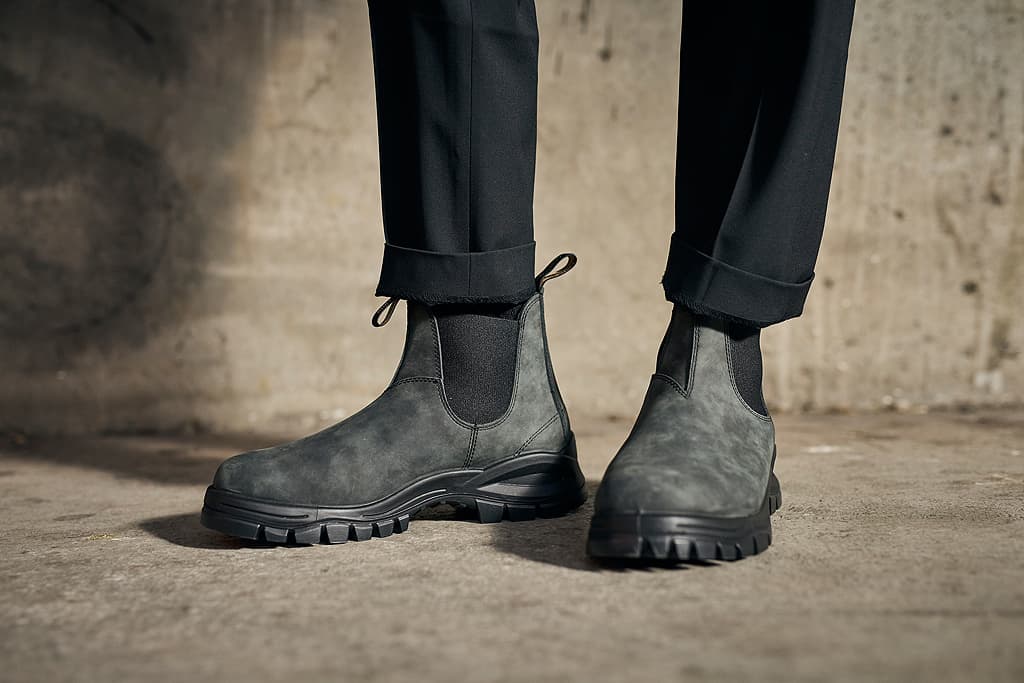Product gallery image number 6 for product 2238 - Lug Sole Rustic Black Boots - Unisex
