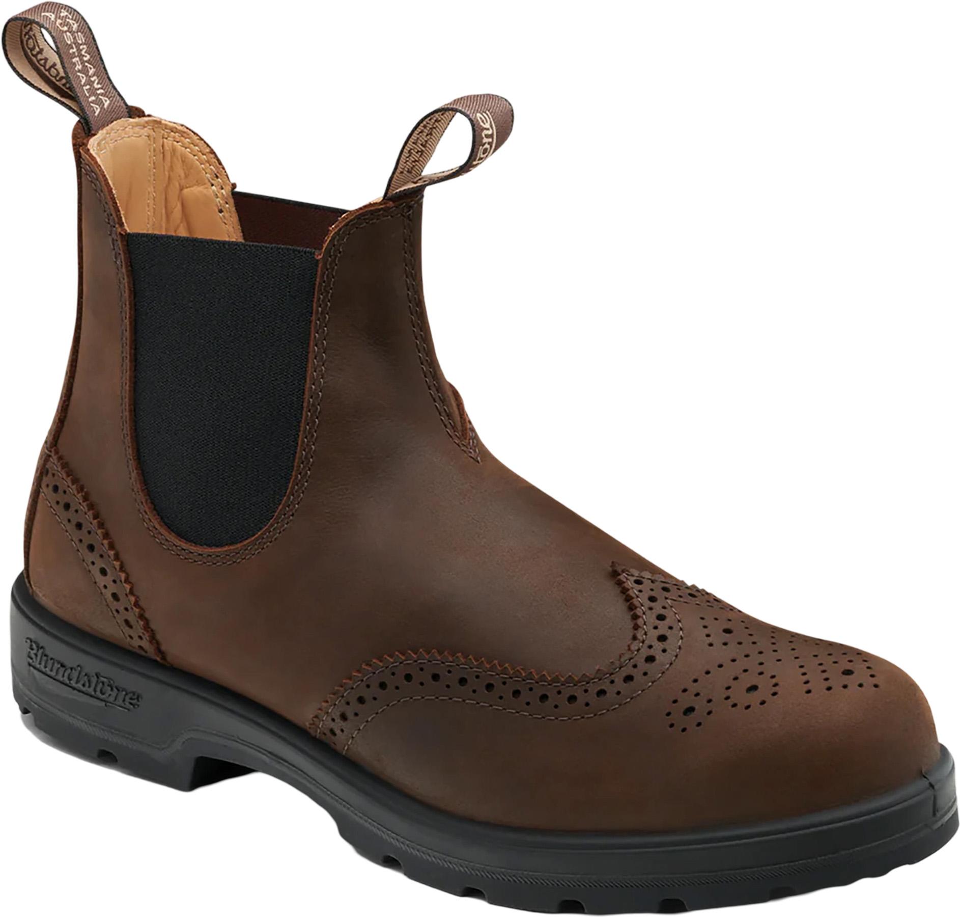 Product gallery image number 2 for product 2444 - Classic Antique Brown Brogue Boots - Unisex