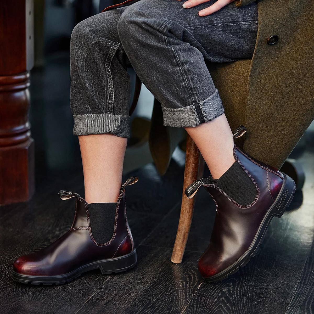 Product gallery image number 3 for product 2412 - Bottes originales bordeaux brossées - Unisexe
