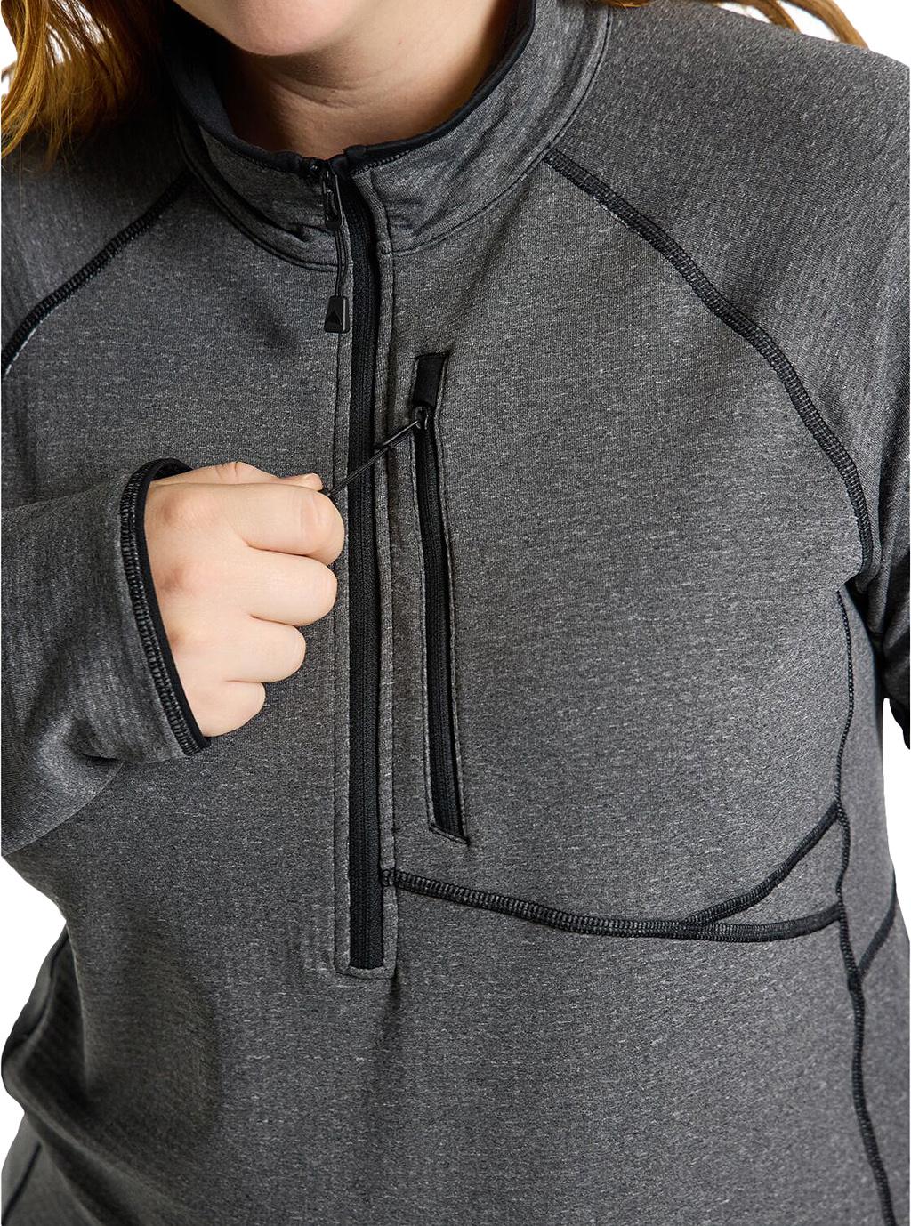 Numéro de l'image de la galerie de produits 3 pour le produit Chandail molletonné à demi-glissière Grid de Stockrun - Femme