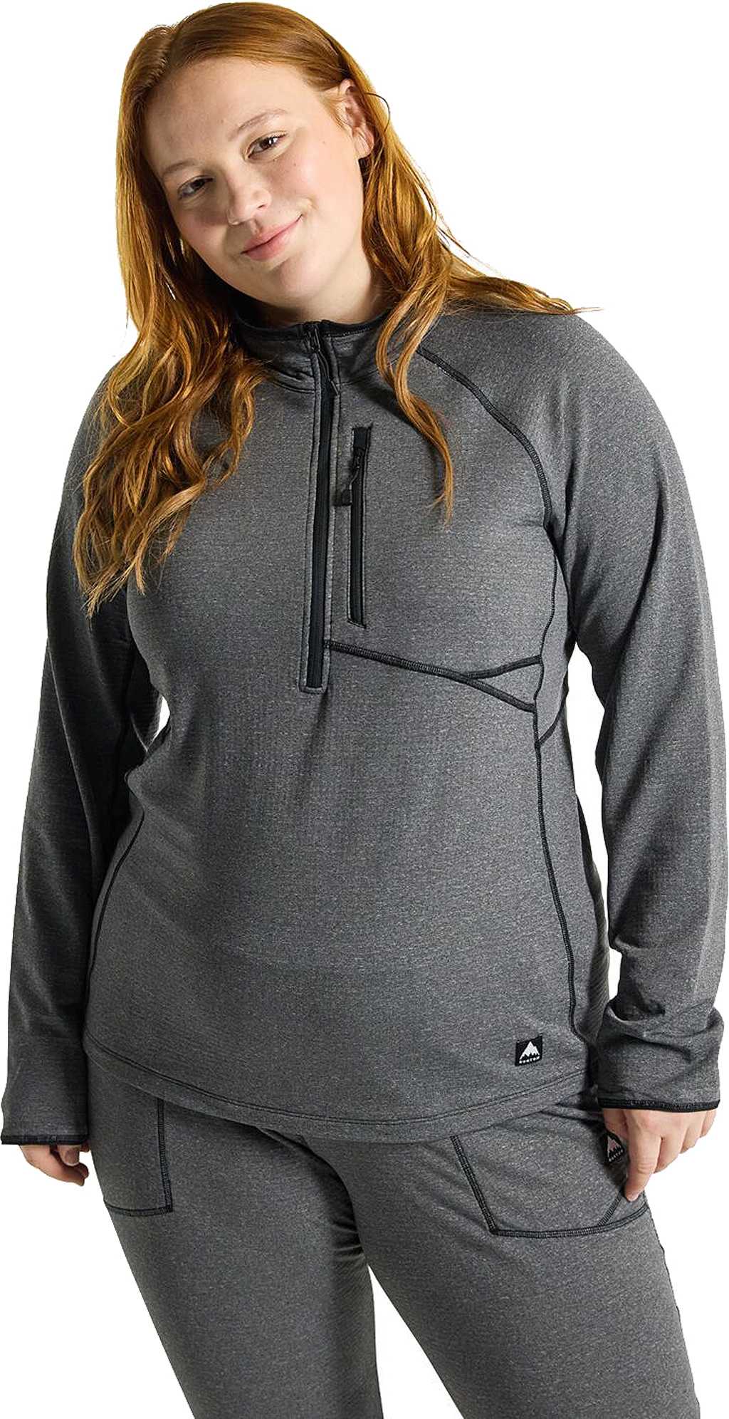 Image de produit pour Chandail molletonné à demi-glissière Grid de Stockrun - Femme