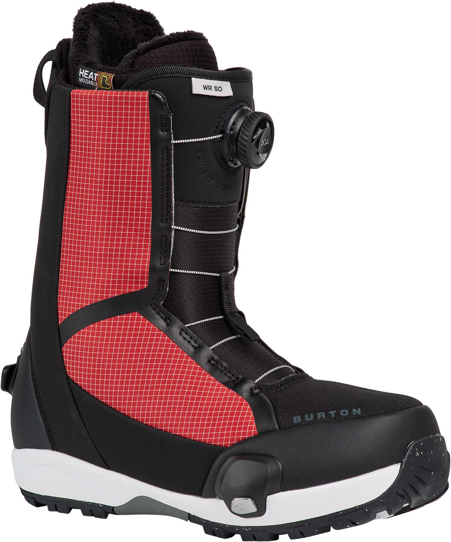 Geranium Red Grid - Black