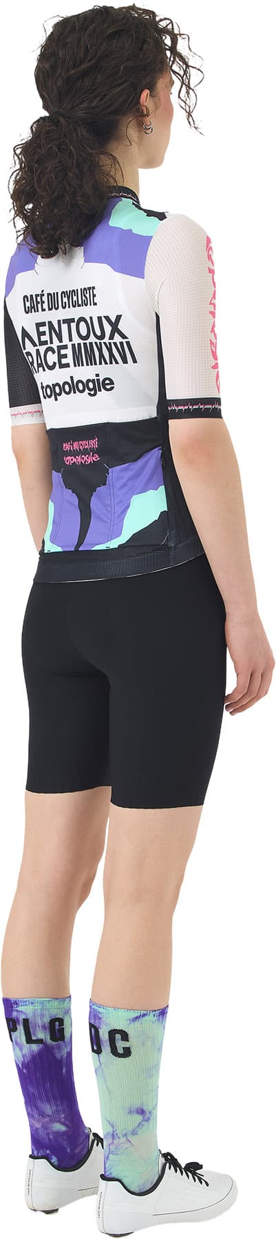 Product gallery image number 6 for product Maillot de vélo Café du Cycliste x Topologie Bergida - Femme