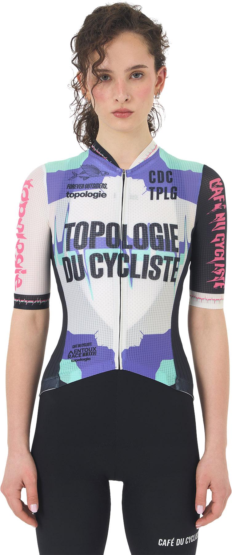 Product gallery image number 5 for product Maillot de vélo Café du Cycliste x Topologie Bergida - Femme