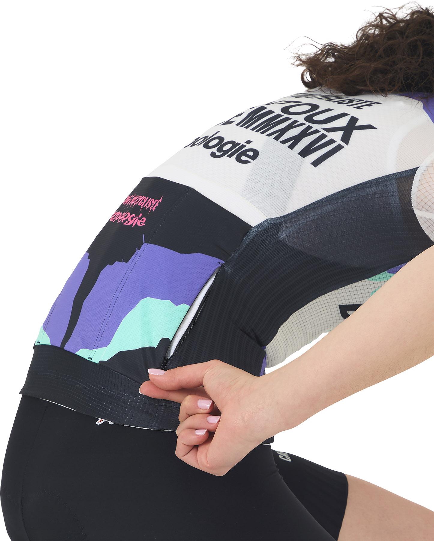 Product gallery image number 2 for product Maillot de vélo Café du Cycliste x Topologie Bergida - Femme