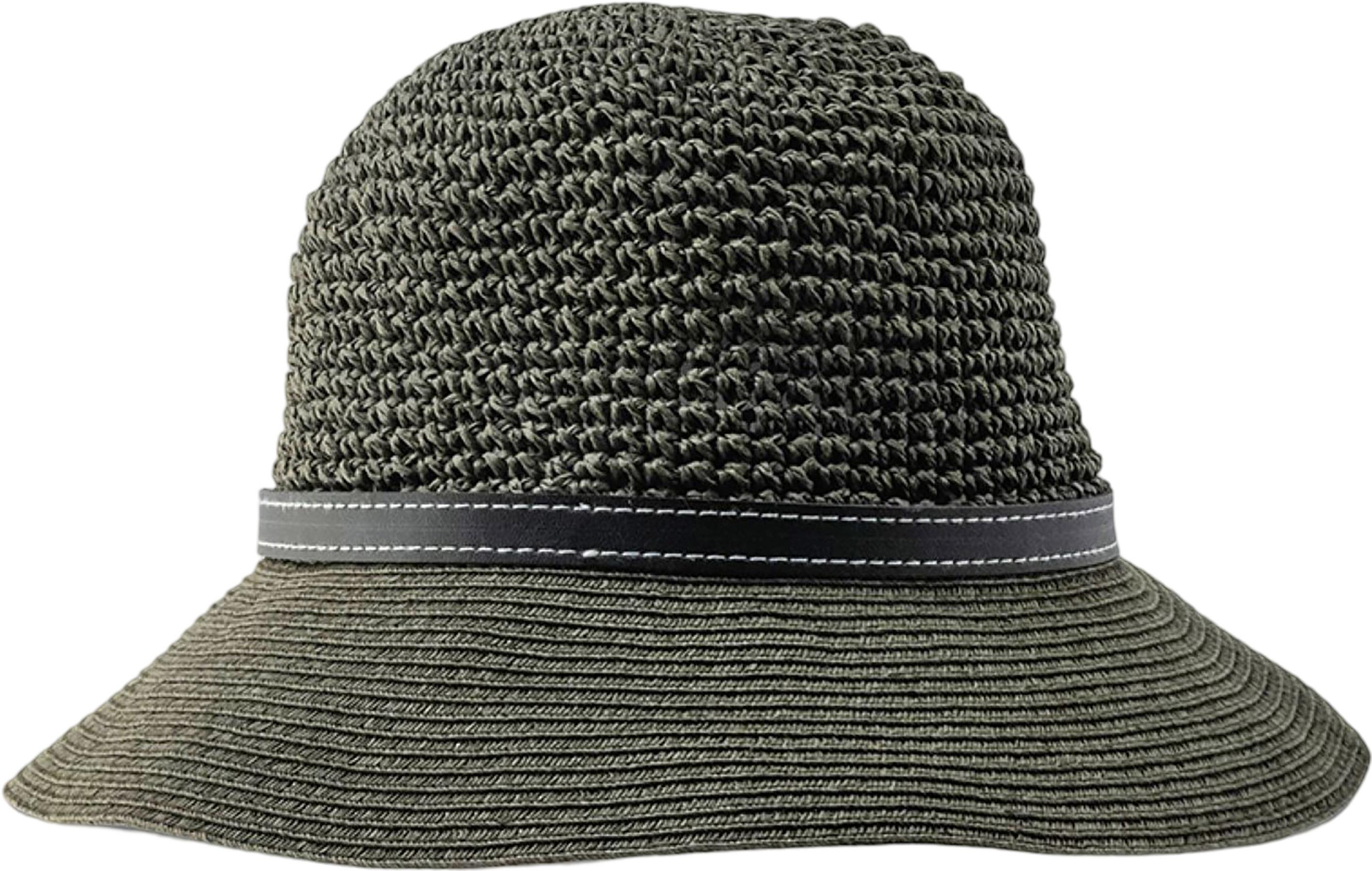 Product image for Chapeau cloche au crochet avec bande en cuir grand Carlie - Femme