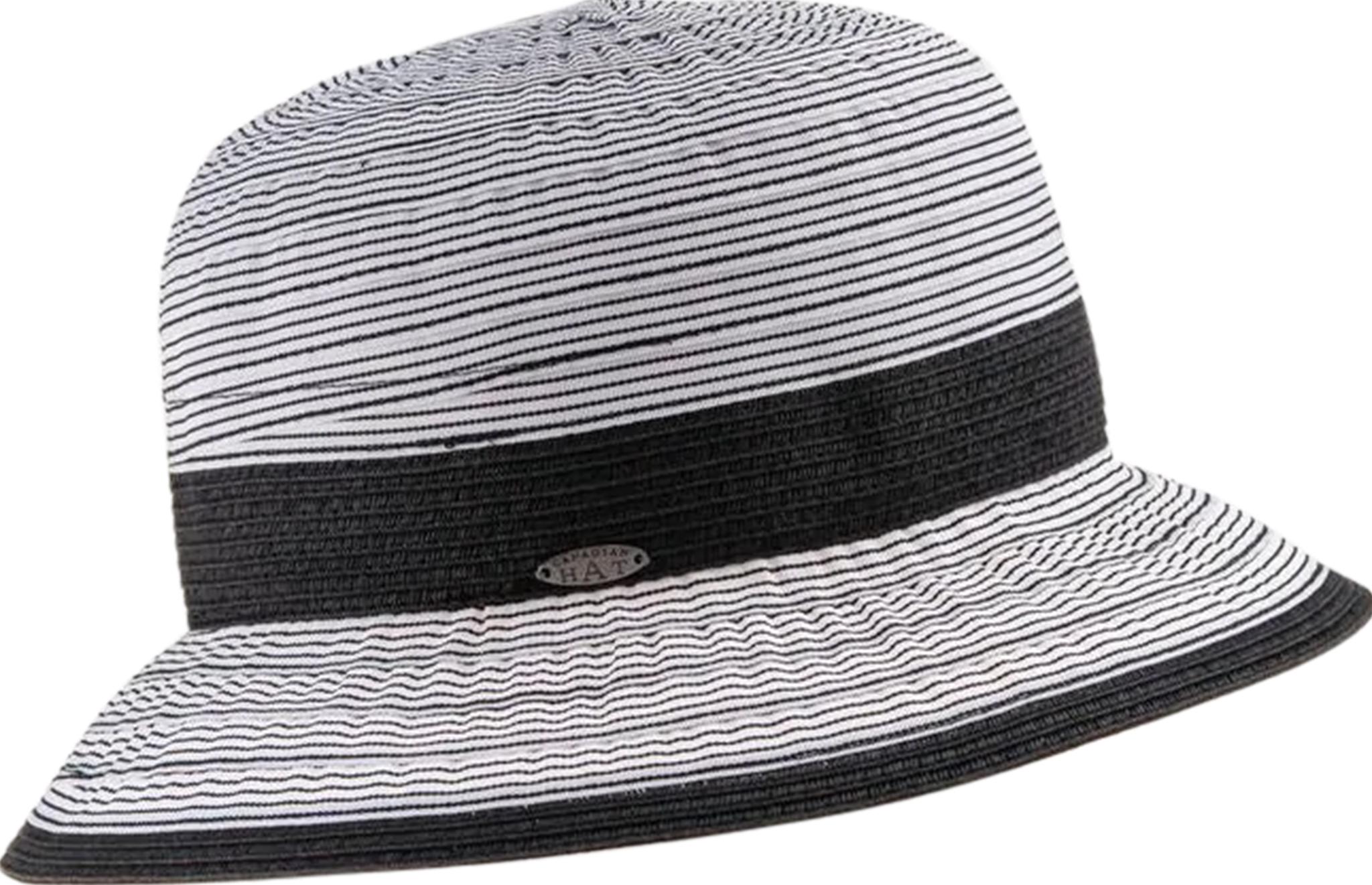 Product gallery image number 1 for product Clairine Ribbon Cloche Hat with Straw Band - Women's