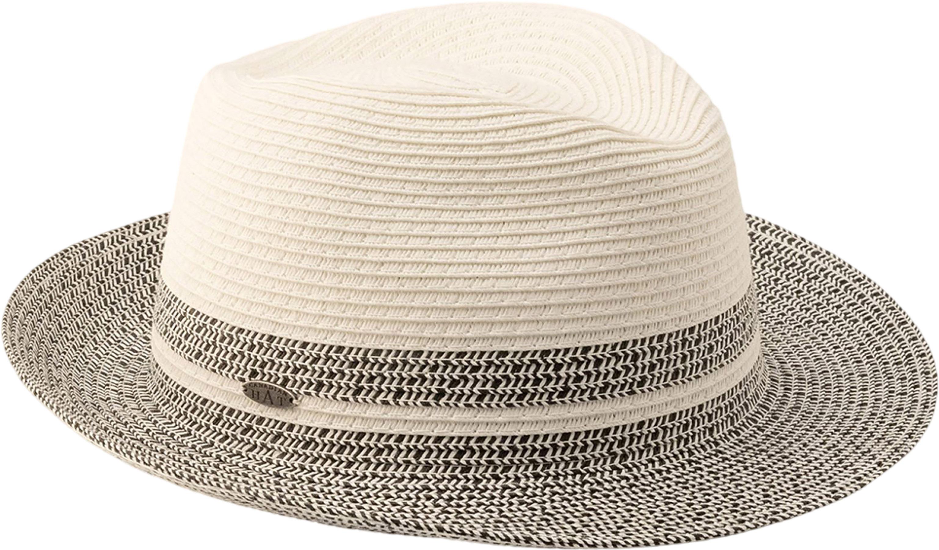 Product image for Fedora court bicolore avec detail de paille Fulvio - Unisexe