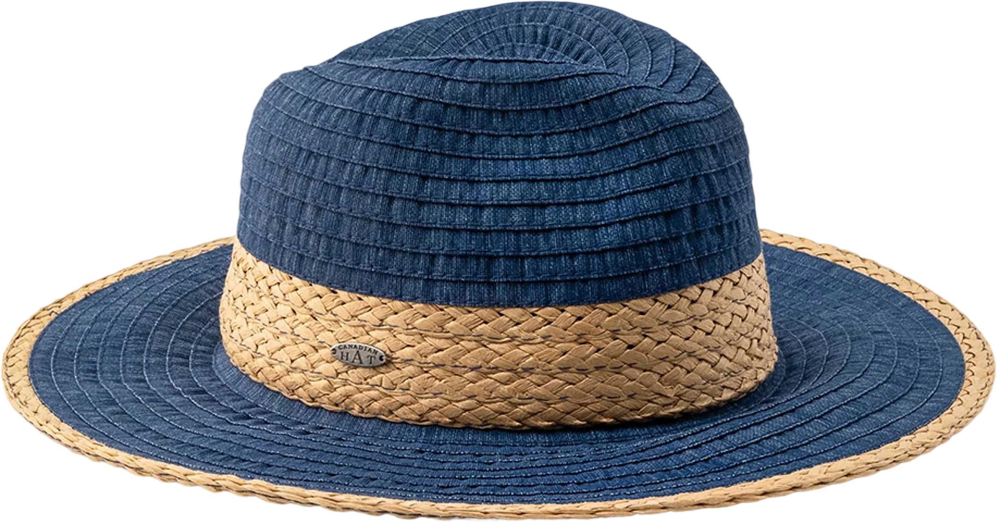 Product image for Florent Crushable Fedora Hat with Straw Detail - Unisex